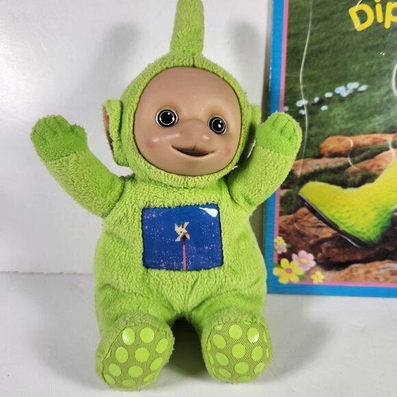 Vintage 1998 Teletubbies Dipsy Tray Cardboard Puzzle and Plush Milton Bradley - Picture 6 of 15